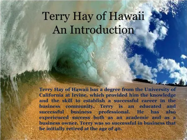 Terry Hay of Hawaii_ An Intoduction