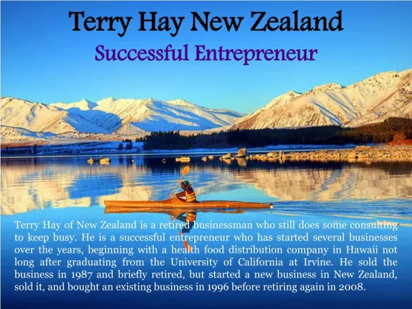 Terry Hay New Zealand_Successful Entrepreneur