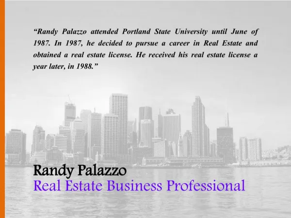 Randy Palazzo - Real Estate Business Professional