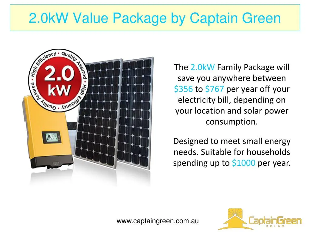 2 0kw value package by captain green