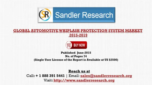 Global Automotive Whiplash Protection System Market 2015-201