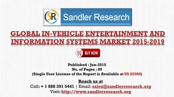 In-vehicle Entertainment and Information Systems Market to G