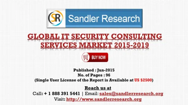 World IT Security Consulting Services Market to Grow at 7% C