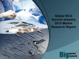 Global BCG Vaccine Industry 2015 Market Research Report