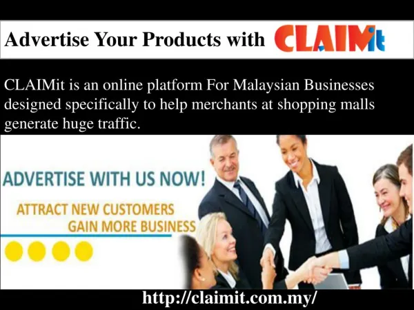 Advertise your products with CLAIMit