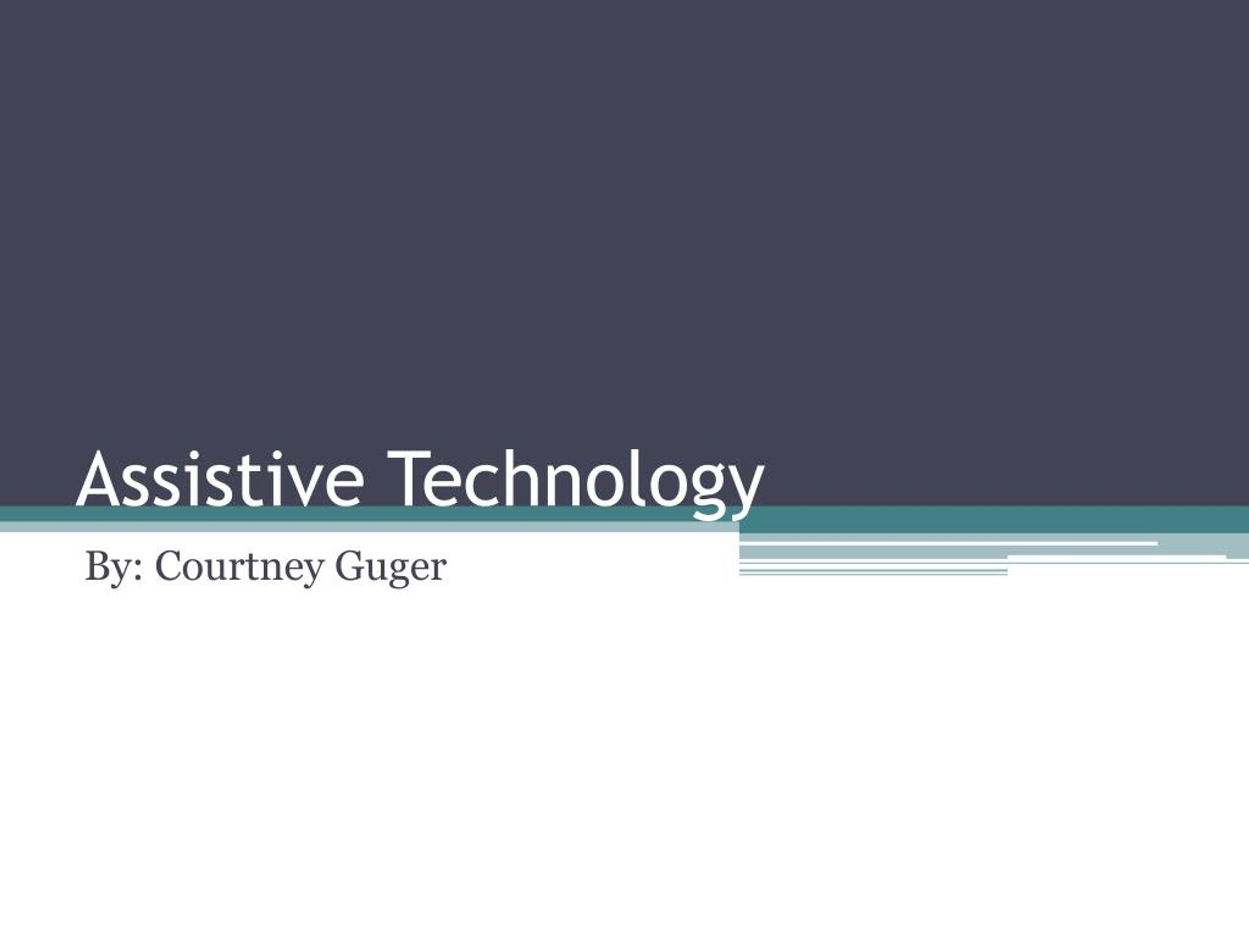 PPT - Assistive Technology PowerPoint Presentation, free download - ID ...