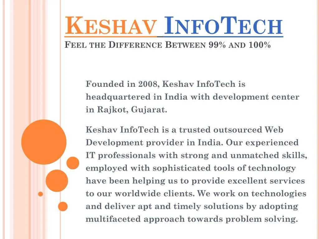 keshav infotech feel the difference between 99 and 100