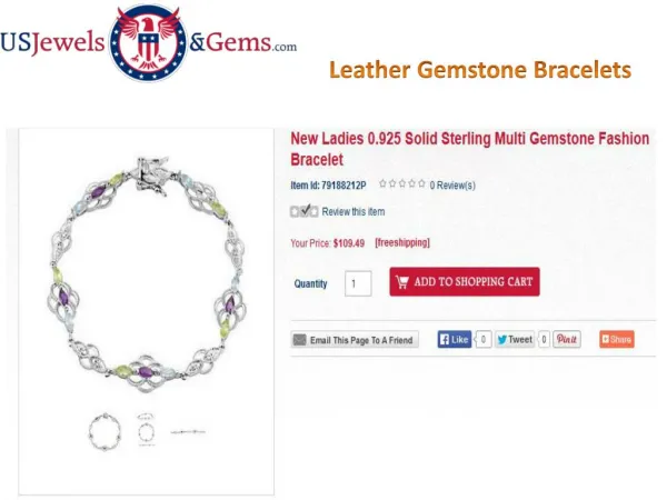 Leather Gemstone Bracelets
