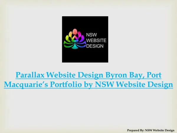 Parallax Website Design Byron Bay,Port Macquarie’s Portfolio