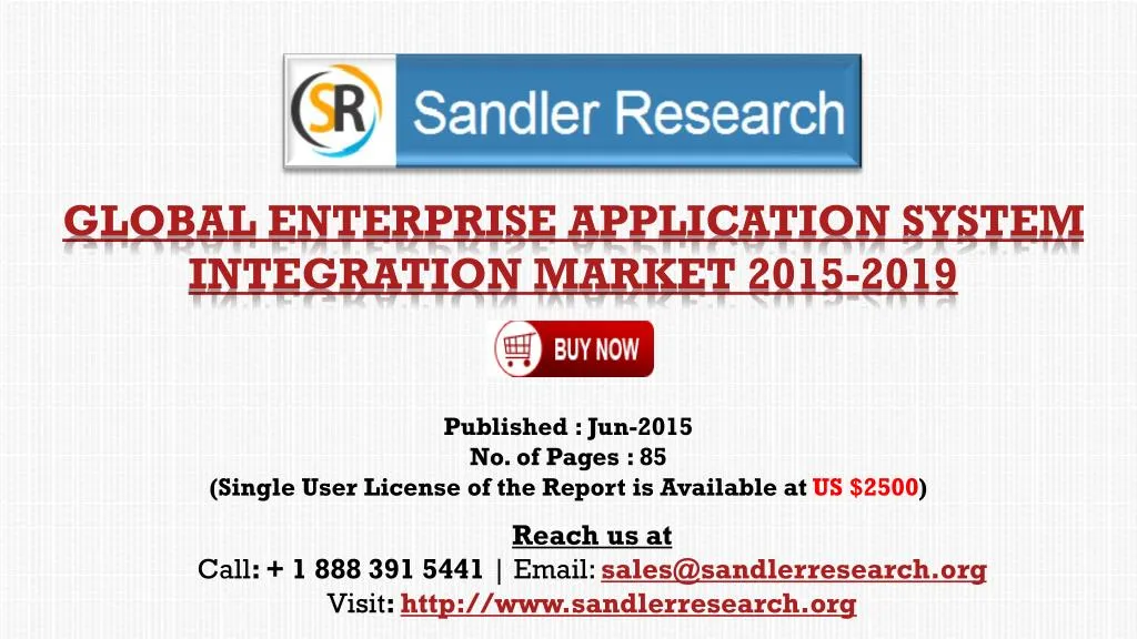 global enterprise application system integration market 2015 2019