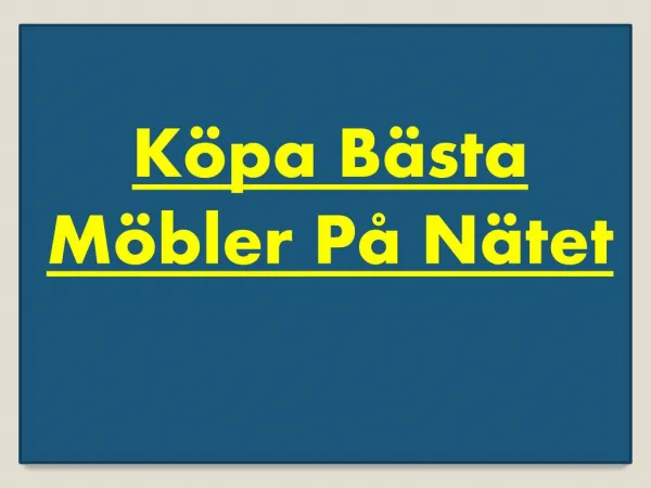 Köpa Bästa Möbler På Nätet