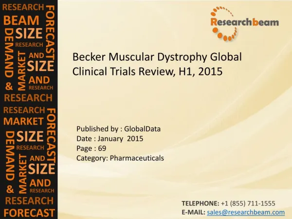 Becker Muscular Dystrophy Global Clinical Trials Review, H1