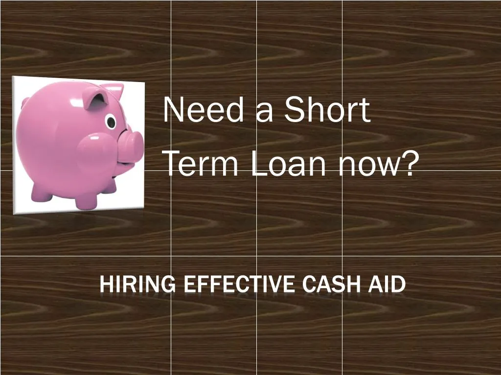 need a short term loan now