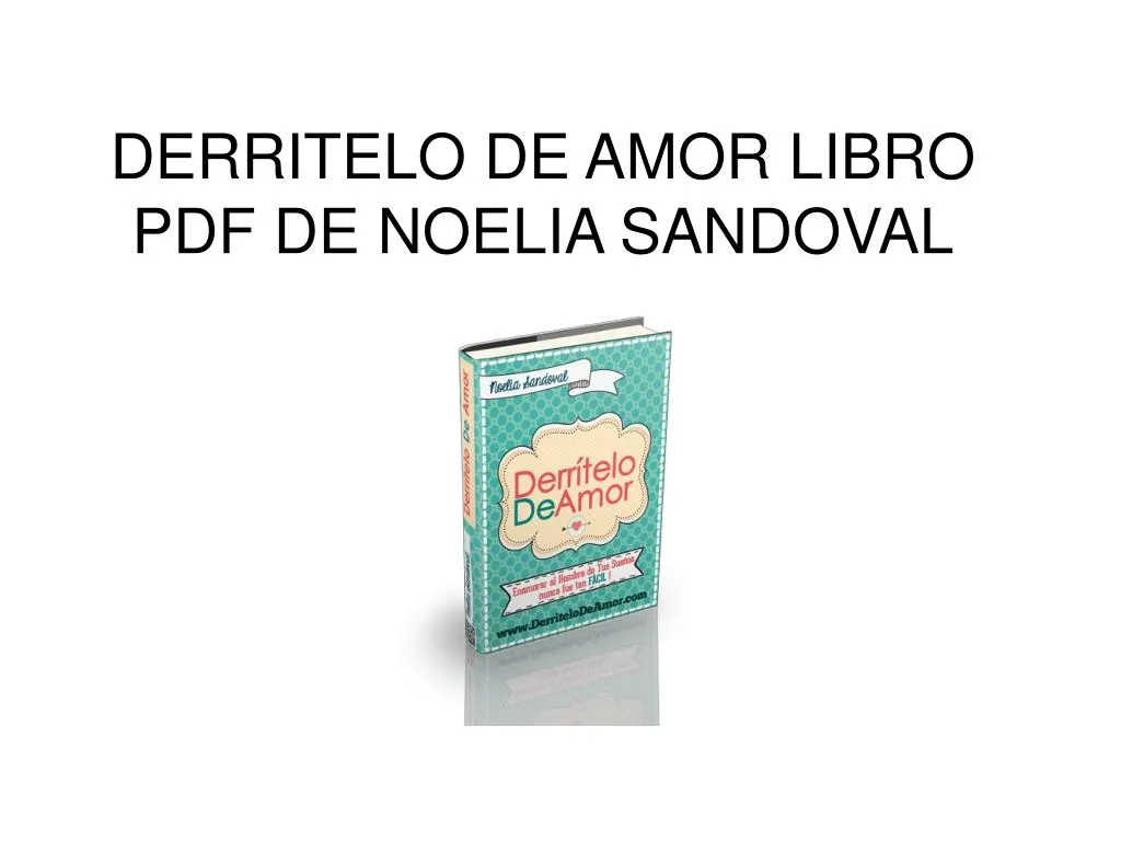 derritelo de amor libro pdf de noelia sandoval n.