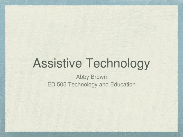 Assistive Technology