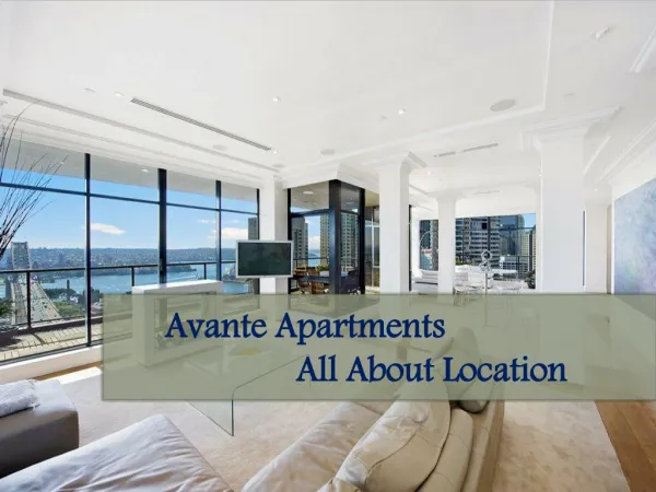 Avante Apartments - All About Location