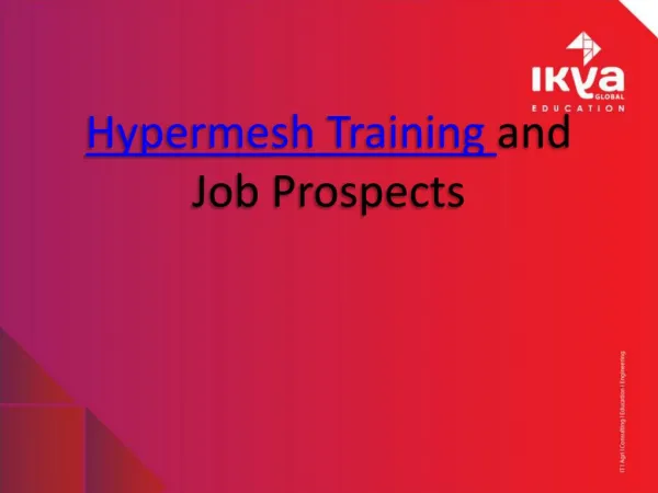 Hypermesh Training and Job Prospectives