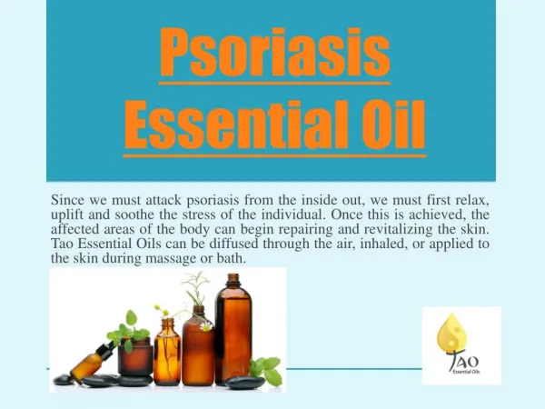 Psoriasis With Essential Oils