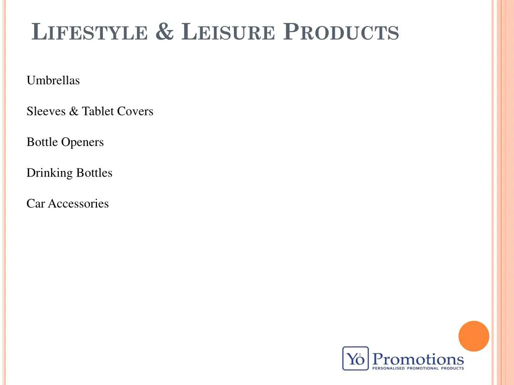 lifestyle leisure products