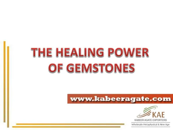 Healing Power of Crystal and Gemstones