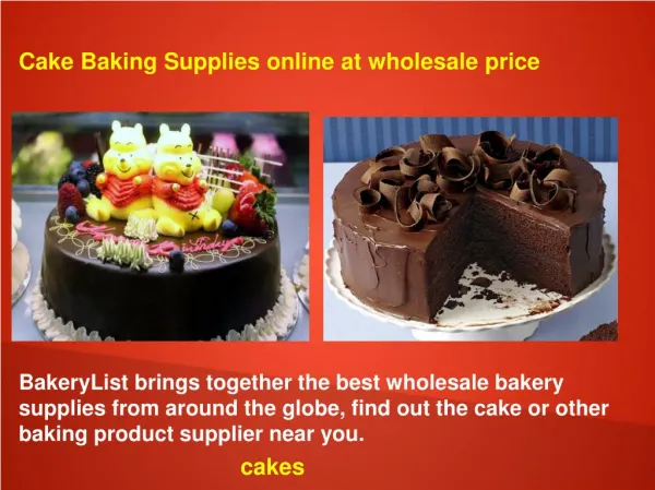 Cake Baking Supplies online at wholesale price