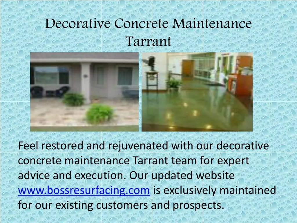 decorative concrete maintenance tarrant