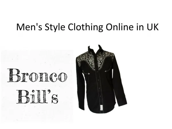 Men's Style Clothing Online in UK