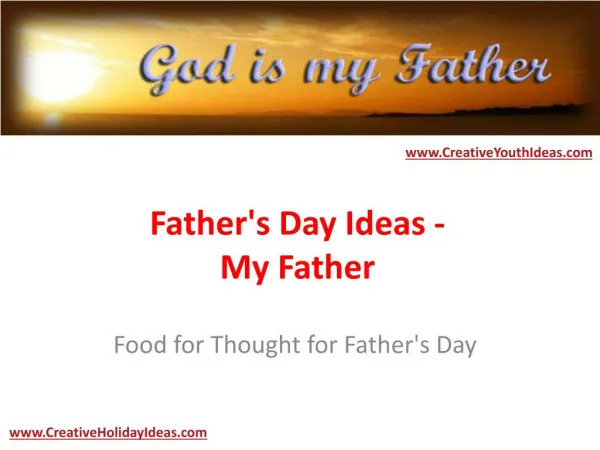 Father's Day Ideas - My Father