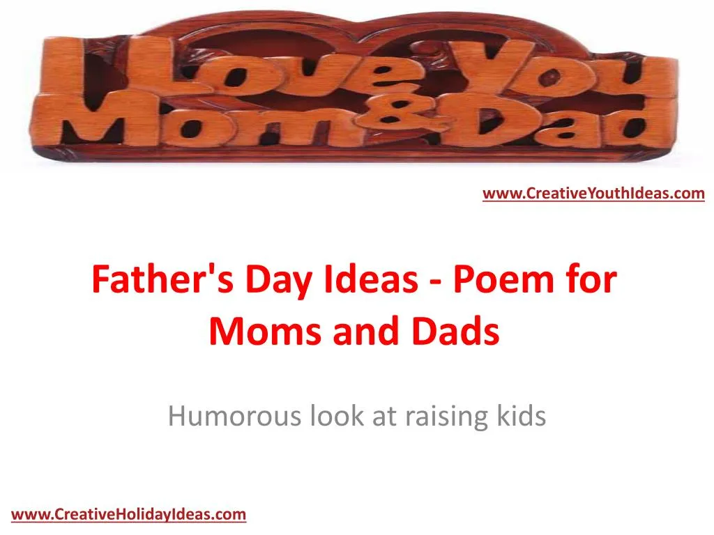 father s day ideas poem for moms and dads