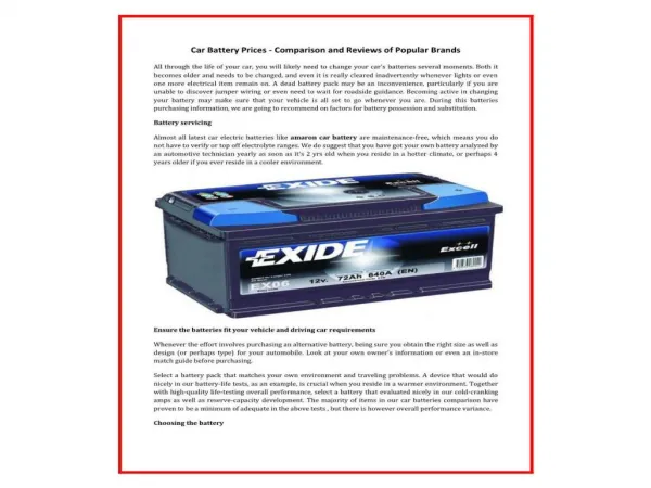 Buy Exide car battery online at competitive prices with warr
