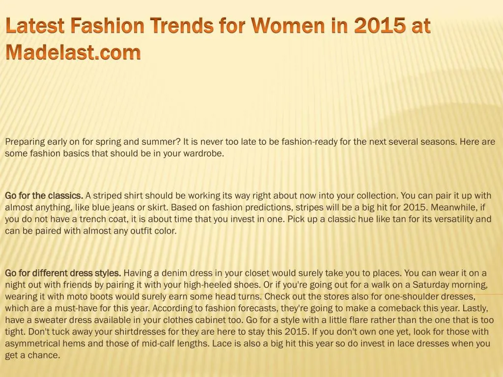 latest fashion trends for women in 2015 at madelast com