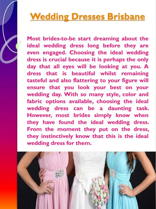 Bridesmaid Dress Brisbane