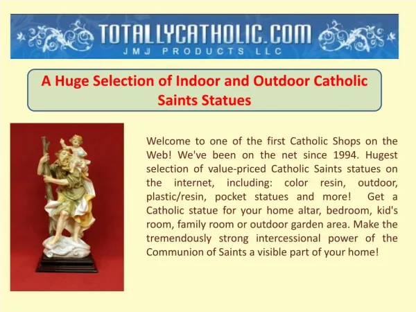 Indoor and Outdoor Catholic Saints Statues