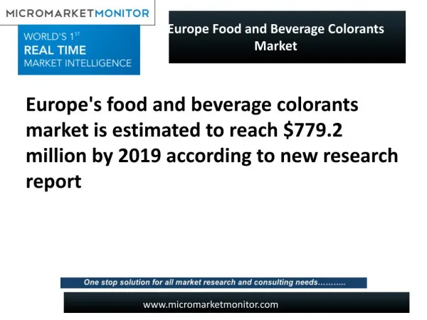 Europe Food and Beverage Colorants Market