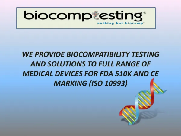 Biocompatibility Testing California