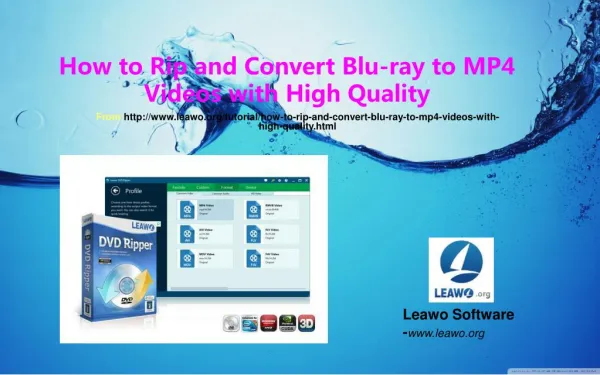 How to Rip and Convert Blu-ray to MP4 Videos