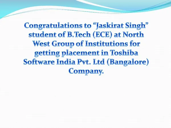 Congratulations to “Jaskirat Singh”
