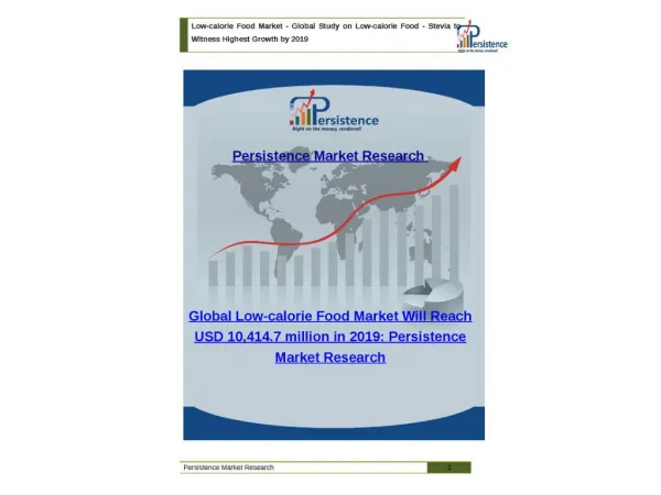 Global Low-calorie Food Market to 2019