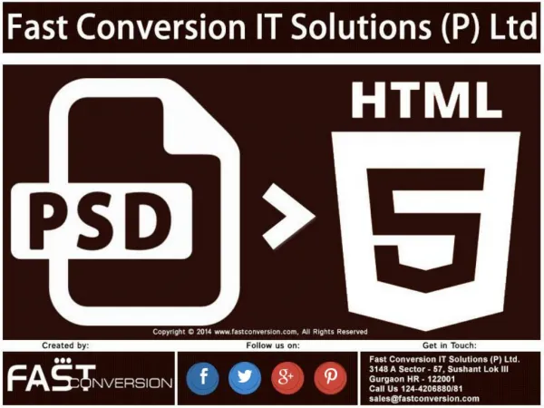PSD to HTML 5 CSS 3 Conversion Services