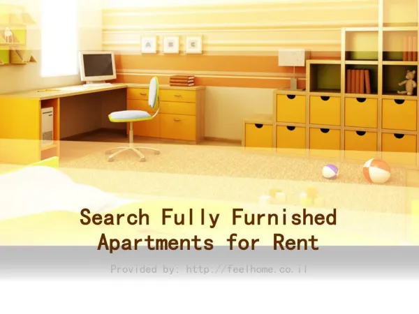 Search Fully Furnished Apartments for Rent