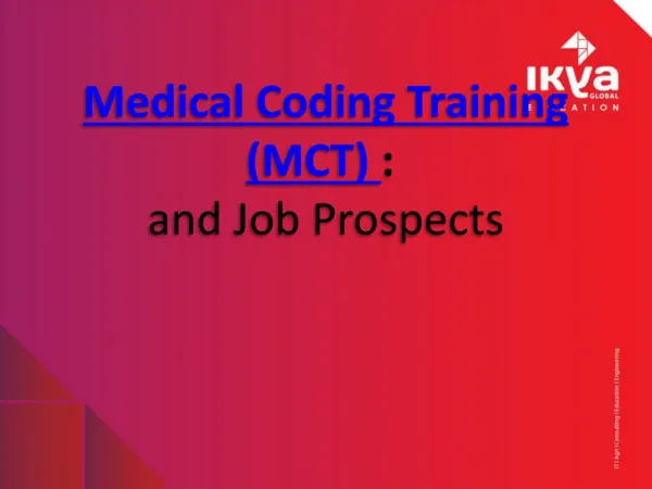 medical coding training mct and job prospects