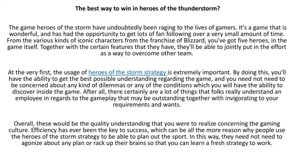 heroes of the storm guide