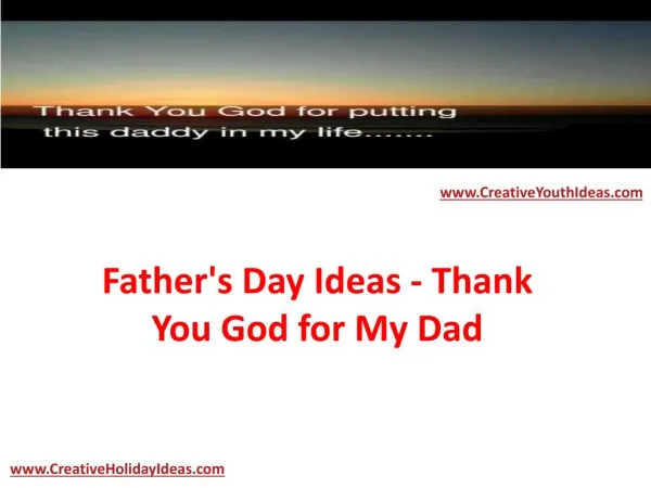 Father's Day Ideas - Thank You God for My Dad