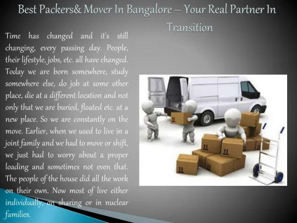Packers and mover in Bangalore,best Packers and mover in Ban