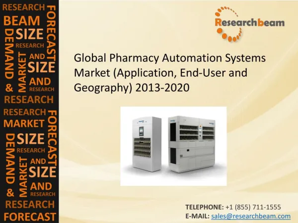 Global Pharmacy Automation Systems Market Size, Trends 2020