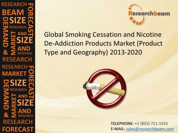 Global Smoking Cessation and Nicotine De-Addiction Products