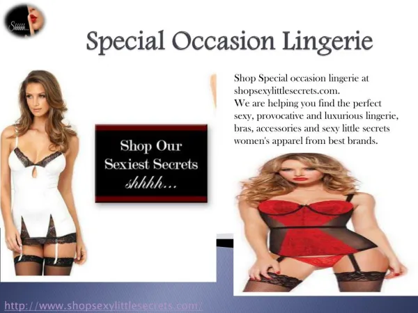 #Special occasion lingerie