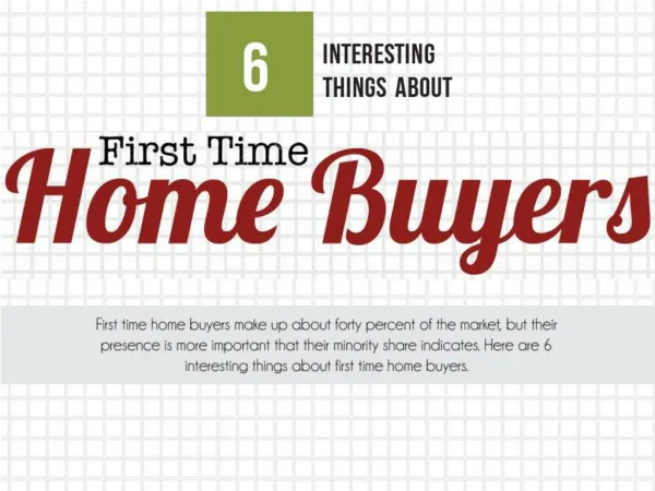 6 Interesting Things About First Time Home Buyers