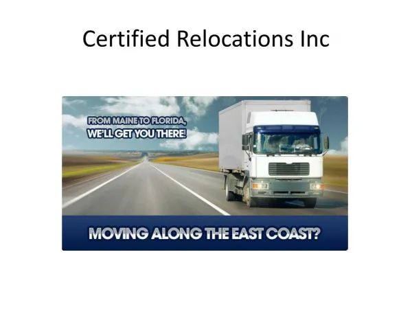 Certified Relocations Inc