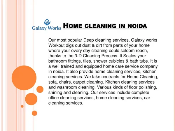 Home cleaning in noida